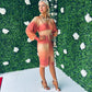 Harriet Puff Sleeves Midi Dress Sunset