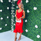 Cher Occasion Midi Dress Rouge