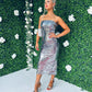 Lori Sequin Bodycon Dress Silver