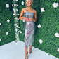 Lori Sequin Bodycon Dress Silver