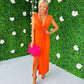 Freah Plunge Dress Coral