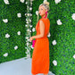 Freah Plunge Dress Coral