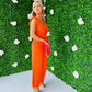Freah Plunge Dress Coral