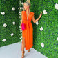 Freah Plunge Dress Coral