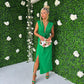 Freah Plunge Dress Green
