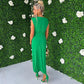 Freah Plunge Dress Green