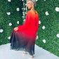 Cindy Pleated Ombre Maxi Dress Amber