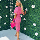Esme Midi Dress Splash Pink