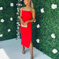 Kenzie Occasion Slinky Dress Rouge