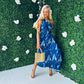 KiKi Pleat Detail Dress Navy