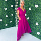 Juno Frill Detailed Maxi Dress Orchid