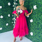 Jayn Occasion Maxi Dress Hot Pink
