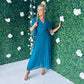 Orla Banded Midi Dress Teal