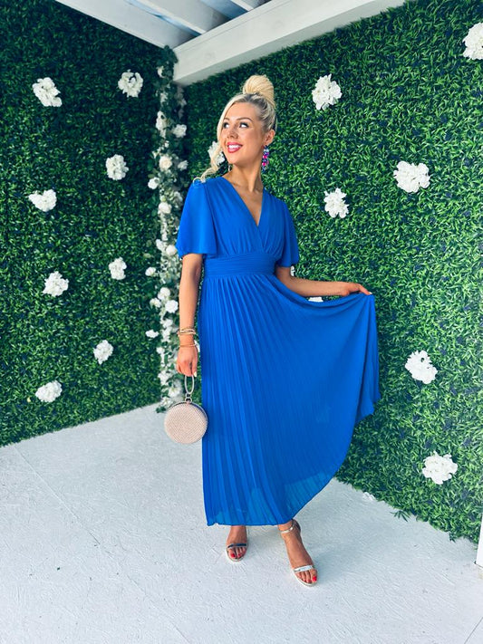Orla Banded Midi Dress Royal