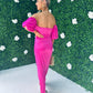 Kara Occasion Maxi Dress Hot Pink