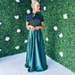 Kylie Satin Maxi Skirt Forest