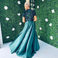 Kylie Satin Maxi Skirt Forest