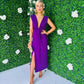 Freah Plunge Dress Violet
