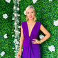 Freah Plunge Dress Violet