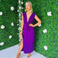 Freah Plunge Dress Violet