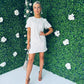 Cecile Sequin Mini Dress Beige