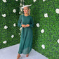 Janis Pleated Midi Dress Forest