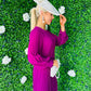 Janis Pleated Midi Dress Orchid