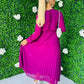 Janis Pleated Midi Dress Orchid
