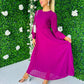 Janis Pleated Midi Dress Orchid