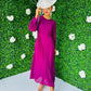 Janis Pleated Midi Dress Orchid