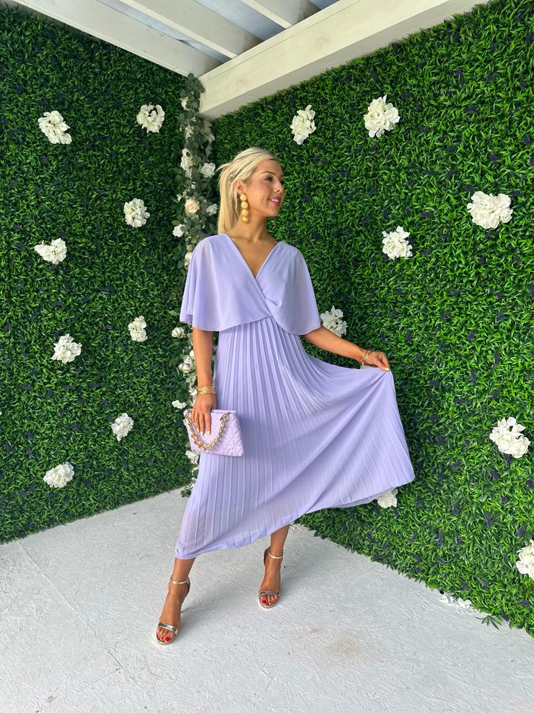 Fergie Pleated Dress Lavender