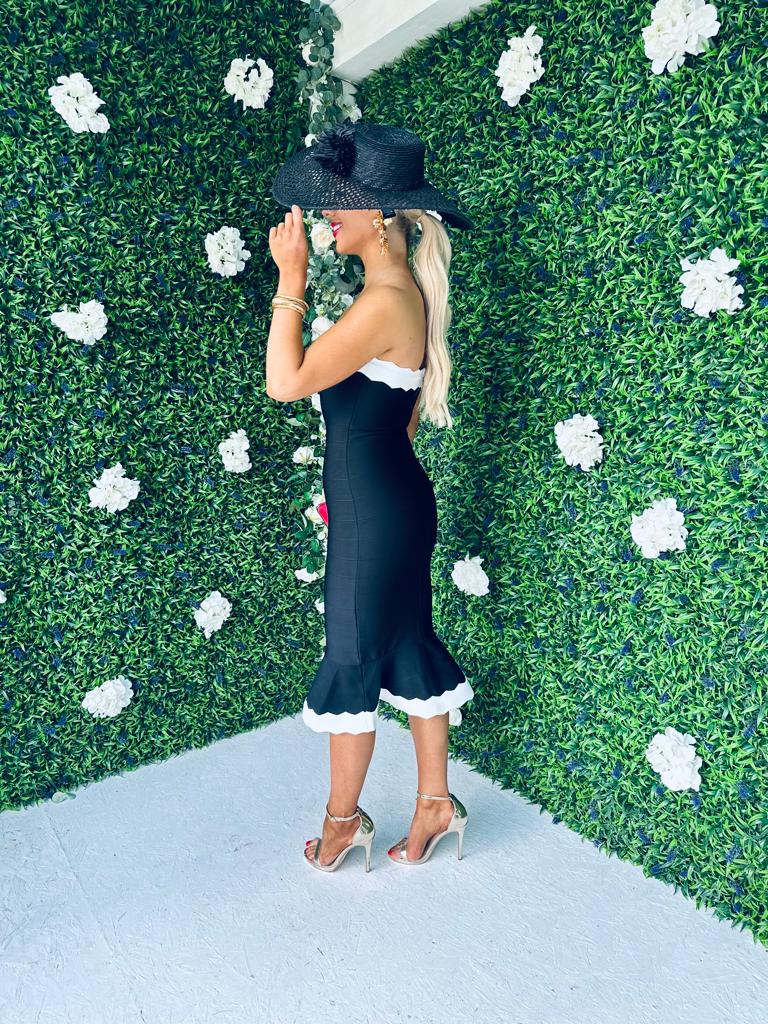 Erin Monochrome Midi Dress