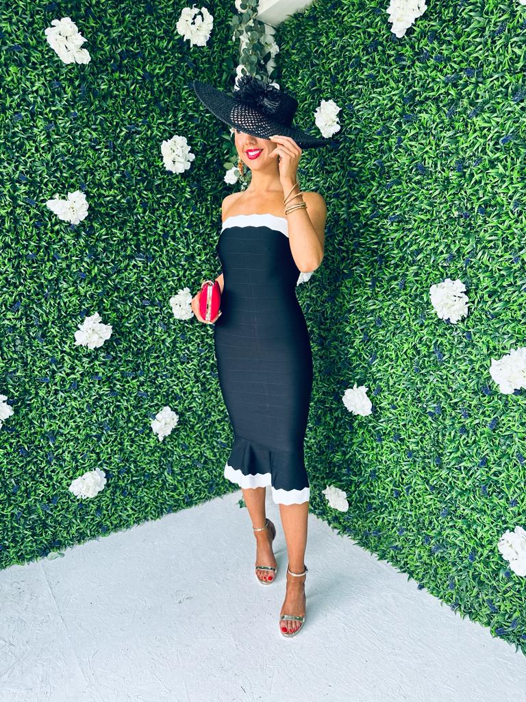 Erin Monochrome Midi Dress