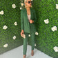 Glenda Double Breasted Suit Emerald
