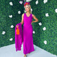Phebe Cape Bodycon Dress Orchid