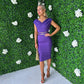 Miley Occasion Midi Dress Purple