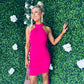 Clarice Mini Bodycon Dress Cerise