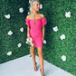 Beks Delailed Mini Dress Pink
