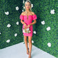 Beks Delailed Mini Dress Pink