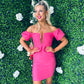 Beks Delailed Mini Dress Pink