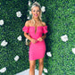 Beks Delailed Mini Dress Pink