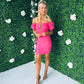 Beks Delailed Mini Dress Pink