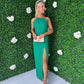 Bex Halter Neck Maxi Dress Emerald