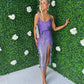 Maura Occasion Midi Dress Lilac