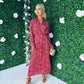 Hana Midaxi Dress Animal Pink
