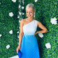 Sam Pleat Dress Ombre Blue