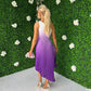 Sam Pleat Dress Ombre Lilac