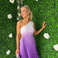 Sam Pleat Dress Ombre Lilac