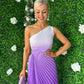 Sam Pleat Dress Ombre Lilac