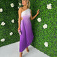 Sam Pleat Dress Ombre Lilac